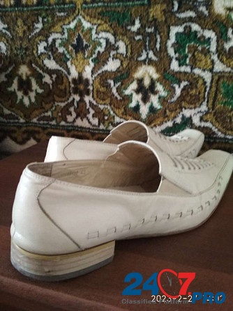 Мужские кожа летние туфли 41-42 б/у Италия фирма CVCover Новосибирск - изображение 3
