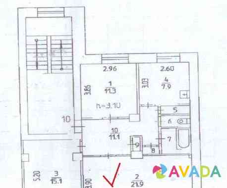 Комната 22 м² в 3-к, 2/2 эт. Perm
