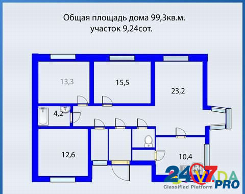 Коттедж 99.3 м² на участке 9.2 сот. Казань - изображение 2
