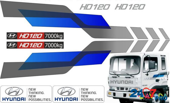 Комплект наклеек на кабину Hyundai HD120 Rostov-na-Donu - photo 1