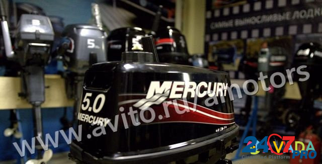 Лодочный мотор Mercury M 5, 2-х тактный Б/У Москва - изображение 1