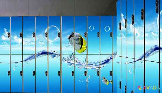 Шкафы локеры HPL для медперсонала, для отелей шкафчики HPL для спортивных раздевалок бассейнов Moscow