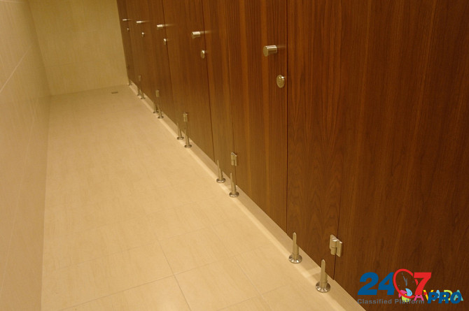 Сантехнические разделительные санитарные туалетные перегородки HPL нержавеющая фурнитура под ключ Moscow - photo 4