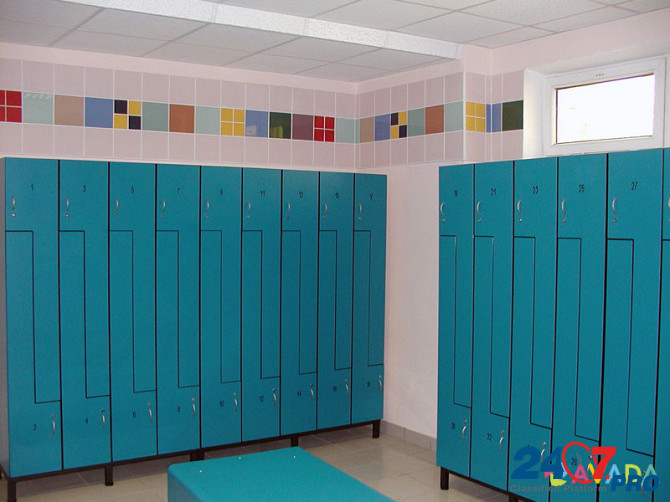 Шкафчики из пластика HPL для медперсонала и детских садов, школ. Фитнес -мебель, спортивная мебель Москва - изображение 4