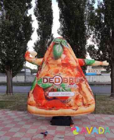Надувной человечек пицца машущий рукой Киев