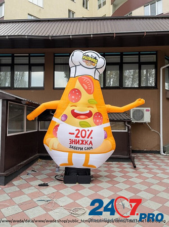 Надувной человечек пицца машущий рукой Kiev - photo 1