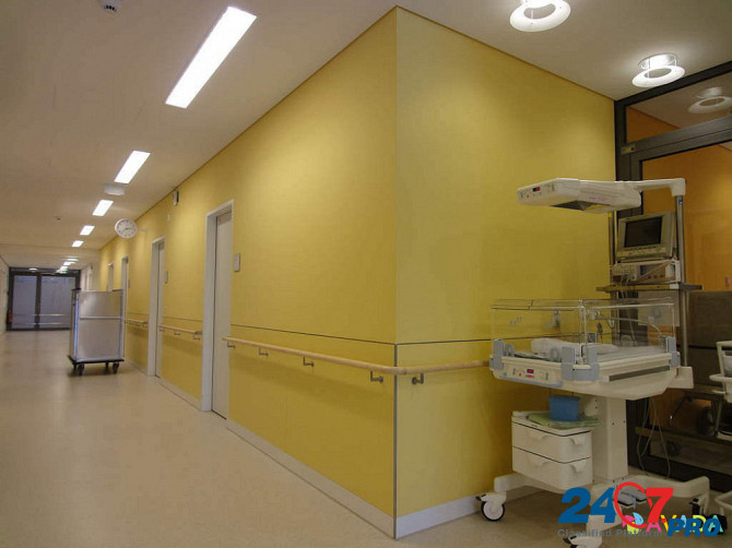 Стеновые медицинские антибактериальные панели для оперблоков и больниц чистые помещения отделка HPL Москва - изображение 5