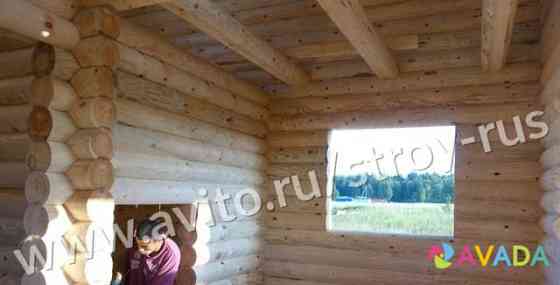 Сруб бани 6.0х8.0м. с террасой и балконом (Видео) Gorbunki
