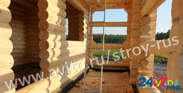 Сруб бани 6.0х8.0м. с террасой и балконом (Видео) Gorbunki - photo 5