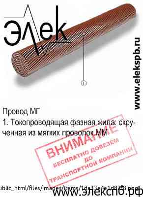МГ провод, антенный канатик, кабель медный голый марки МГ Sankt-Peterburg