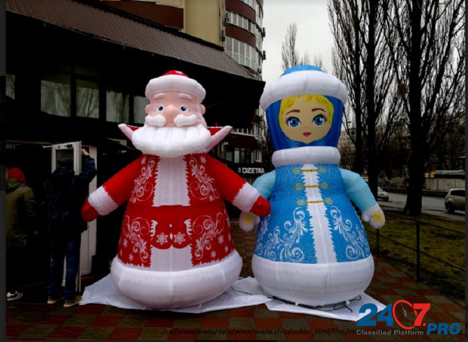 Надувные рекламные фигуры Деда Мороза и Снегурочки Kiev - photo 1