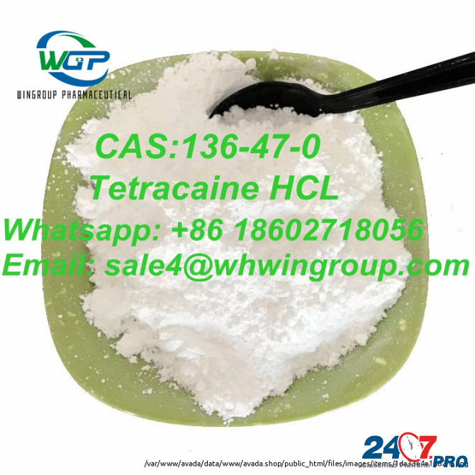 99.5% Purity Tetracaine Hydrochloride/HCl CAS:136-47-0 With Best Price Whatsapp:+86 18602718056 Дарвин - изображение 2