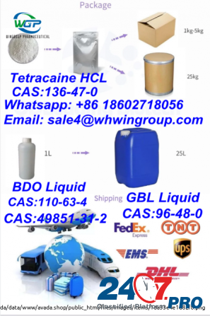 99.5% Purity Tetracaine Hydrochloride/HCl CAS:136-47-0 With Best Price Whatsapp:+86 18602718056 Дарвин - изображение 6
