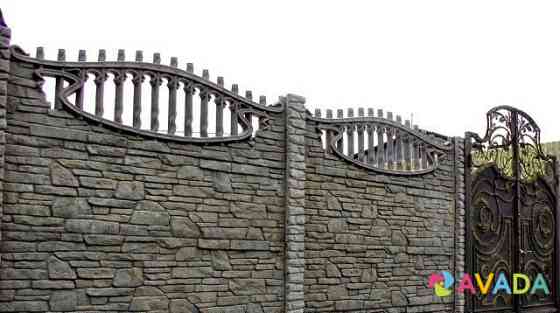 Бетонный забор. Ворота и калитки Belgorod