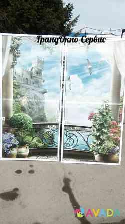 Москитная сетка на окно с фотопечатью Омск