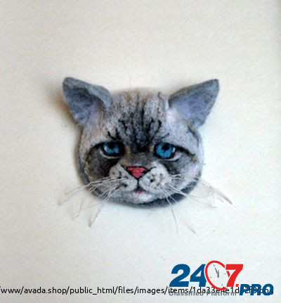 Брошь "Серый кот Чебоксары - изображение 5