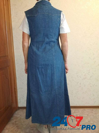 Продам джинс синий платье-сарафан 48-52 Новосибирск - изображение 2