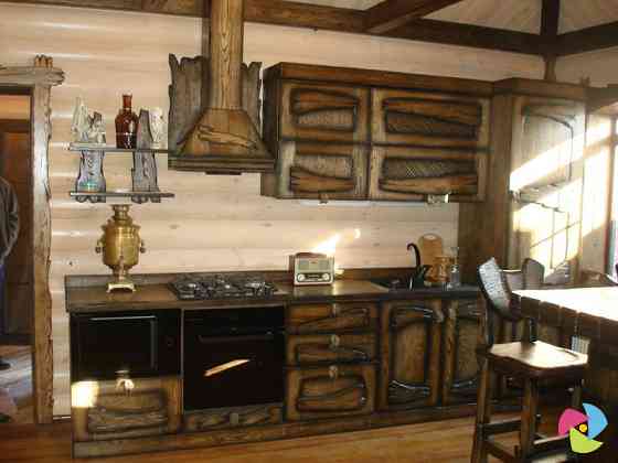 Кухни из дерева, деревянная кухонная мебель, столы, стулья, буфеты Krasnodar