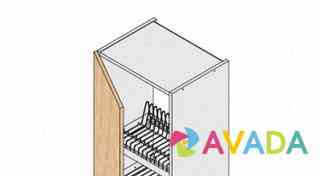 Шкаф настенный кухонный навесной с сушилкой(голубо Самара