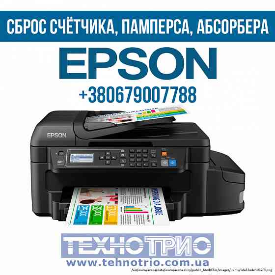 Сброс счетчика, памперса, абсорбера принтера, МФУ Epson Vinnytsya