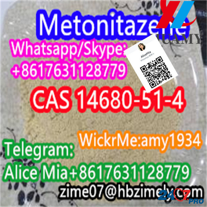 CAS14680-51-4 Metonitazene factory supplier wickr:amy1934 whats/skype:+8617631128779 telegram:Alice Тирана - изображение 1