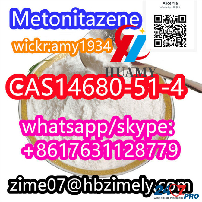 CAS14680-51-4 Metonitazene factory supplier wickr:amy1934 whats/skype:+8617631128779 telegram:Alice Тирана - изображение 3