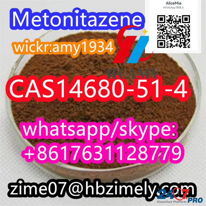 CAS14680-51-4 Metonitazene factory supplier wickr:amy1934 whats/skype:+8617631128779 telegram:Alice Тирана - изображение 6