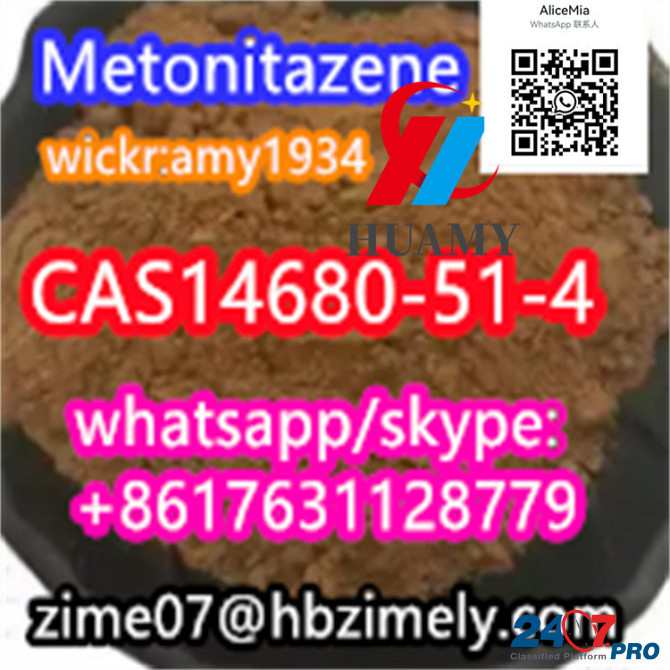 CAS14680-51-4 Metonitazene factory supplier wickr:amy1934 whats/skype:+8617631128779 telegram:Alice Тирана - изображение 5