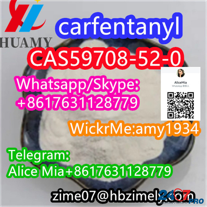 CAS 59708-52-0 Carefentanil factory supplier wickr:amy1934 whats/skype:+8617631128779 telegram:Alic Shkoder - photo 4