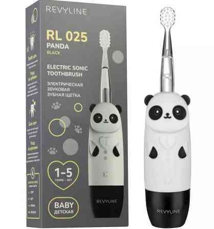 Зубная щетка для детей Revyline RL025 Panda, черная Tyumen'
