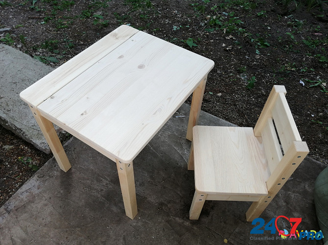 Детский стол и стул из дерева Ульяновск - изображение 7