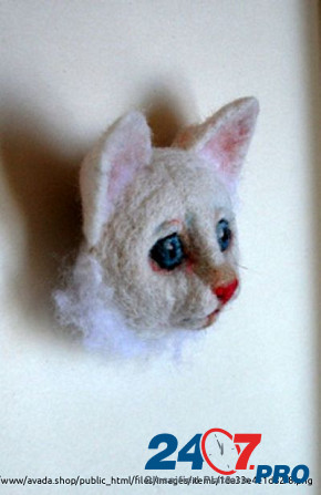 Брошь "Котенок белый Чебоксары - изображение 2