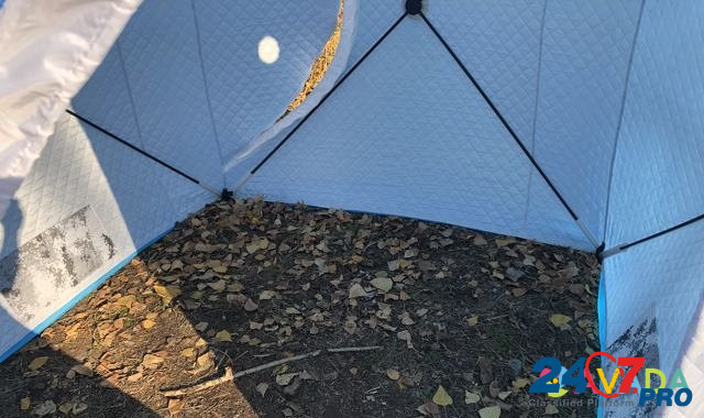 Палатка куб зимняя синяя 3-х слойная 180*180*205 Красноярск - изображение 6