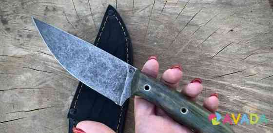 Нож охотничий сталь Х12мф, рукоять карельская бере Kurovskoye