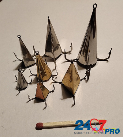 Блесна "Конус" ручной работы для отвесной ловли хищника - окуня, щуки, судака и т.д. Днепр - изображение 1