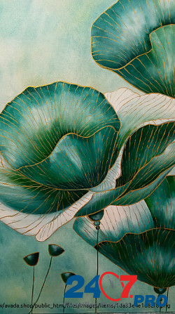 Картина диптих маслом "Изумрудные цветы " 120х80 Rivne - photo 3