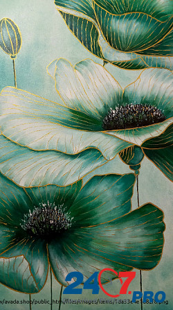 Картина диптих маслом "Изумрудные цветы " 120х80 Ровно - изображение 7