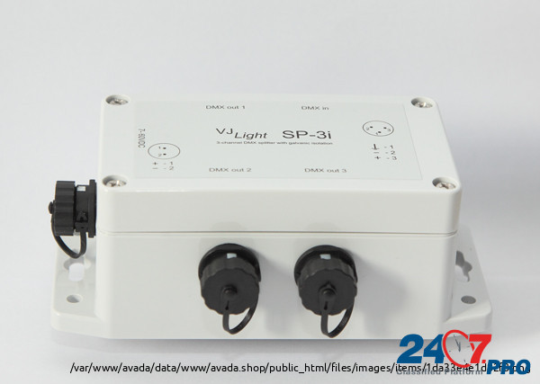 DMX сплиттер IP68 на 3 выхода с двойной гальванической развязкой и индикаторами VJLight SP-3i Moscow - photo 1