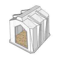 Малый пластиковый домик для теленка 1500x1290x1300 Tula