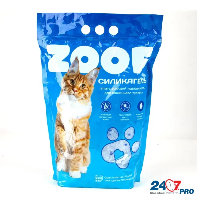 Наполнитель силикагель для кошек 3.8 оптом ZOOF Краснодар - изображение 1
