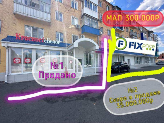 Продам готовый арендный бизнес с Fix Price и аптекой в центре Тихорецка Tikhoretsk