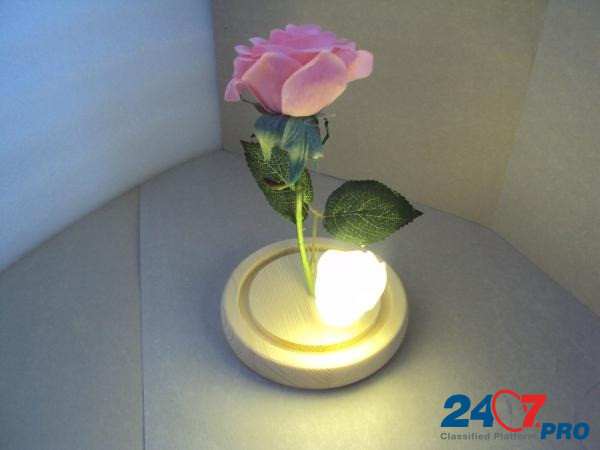 Роза с подсветкой в колбе Lipetsk - photo 8
