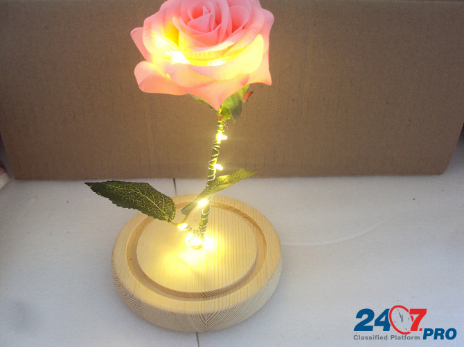 Роза с подсветкой в колбе Липецк - изображение 6