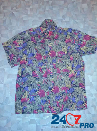 Продам яркие цветные рубашки рукав короткий 48/168 Италия Новосибирск - изображение 2