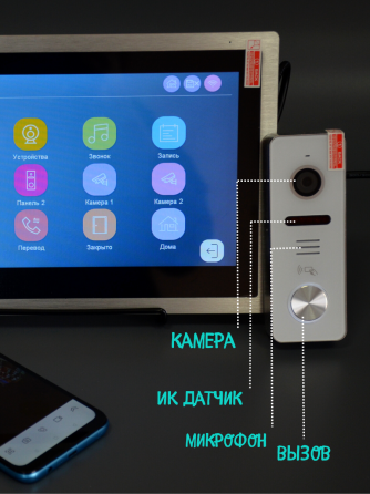 Видеодомофон комплект монитор и вызывная панель Slavyansk-na-Kubani