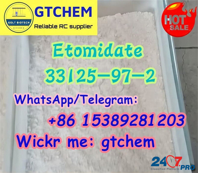 Research chemicals Etomidate powder for sale Cas 33125-97-2 strong effects supplier Wapp:+8615389281203 Мельбурн - изображение 1